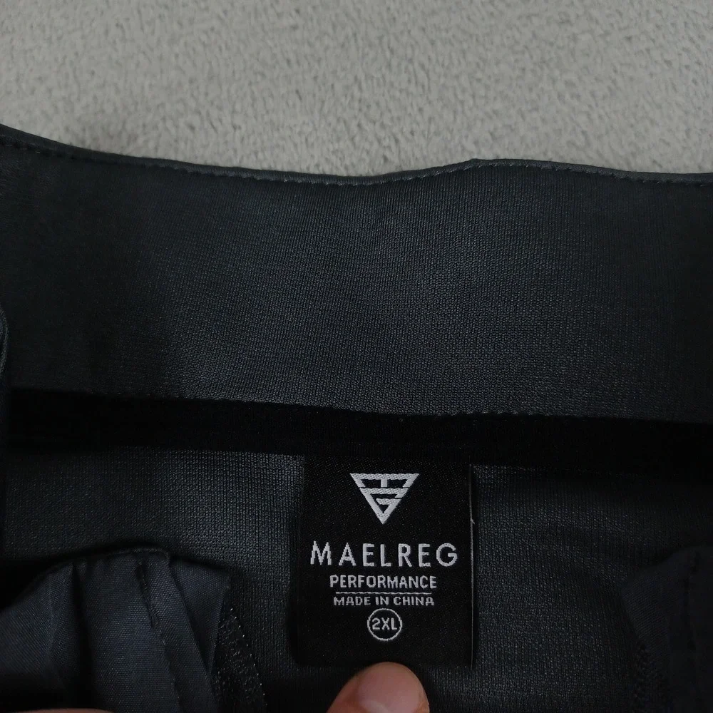Maelreg Jacket Mens XXL‎ Gray Full Zip Preppy Logo Golf Pockets